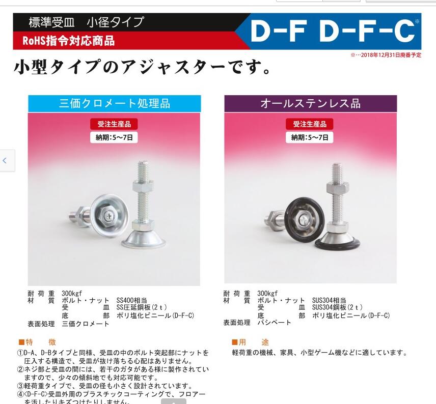 日（rì）本Daiwa Adtech（原（yuán）大和螺絲）調整螺（luó）栓型號D-H...