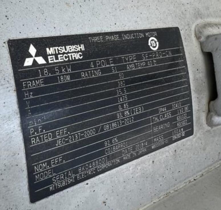 三（sān）菱三相異步（bù）電（diàn）動機 型號（hào）：SF-PRO-18.5kW-4P-...